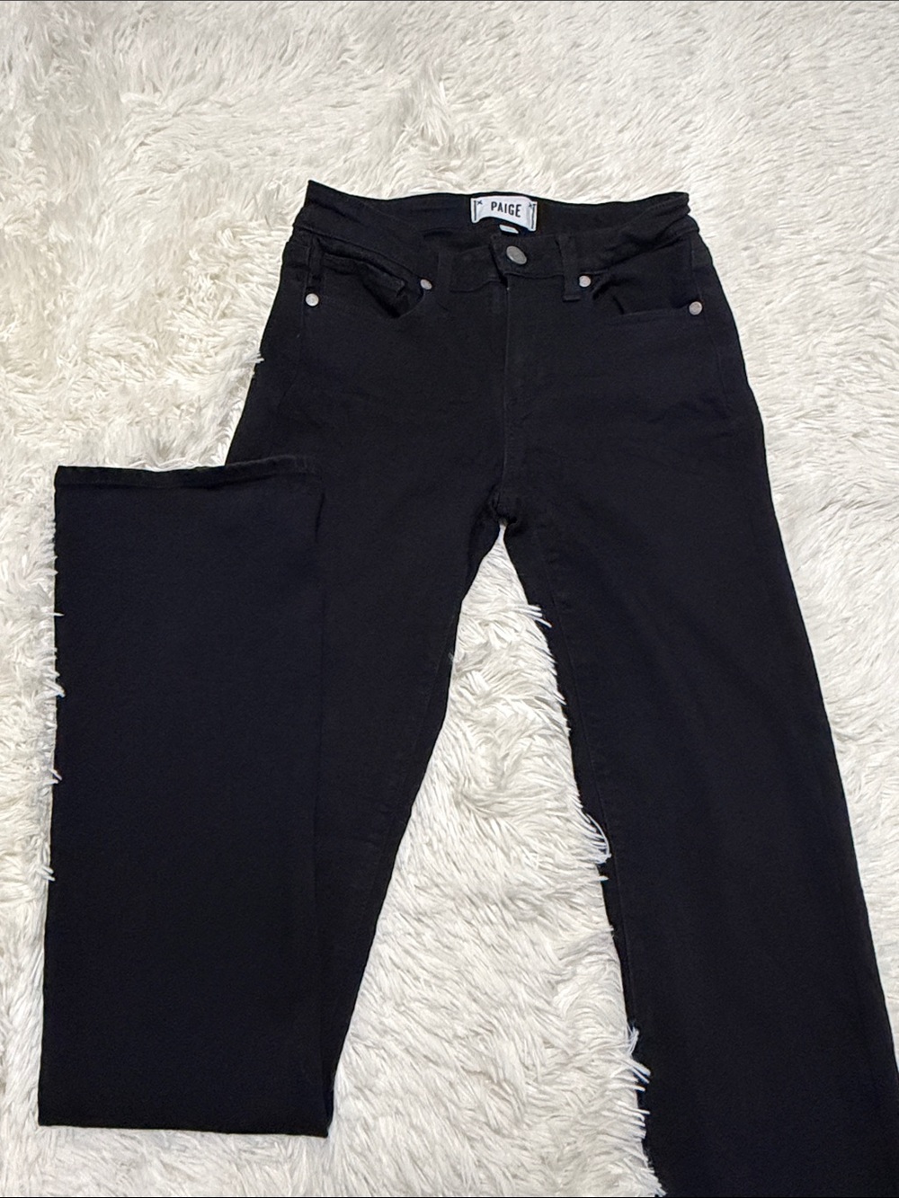PAIGE Black Manhattan Jeans - Picture 4 of 6